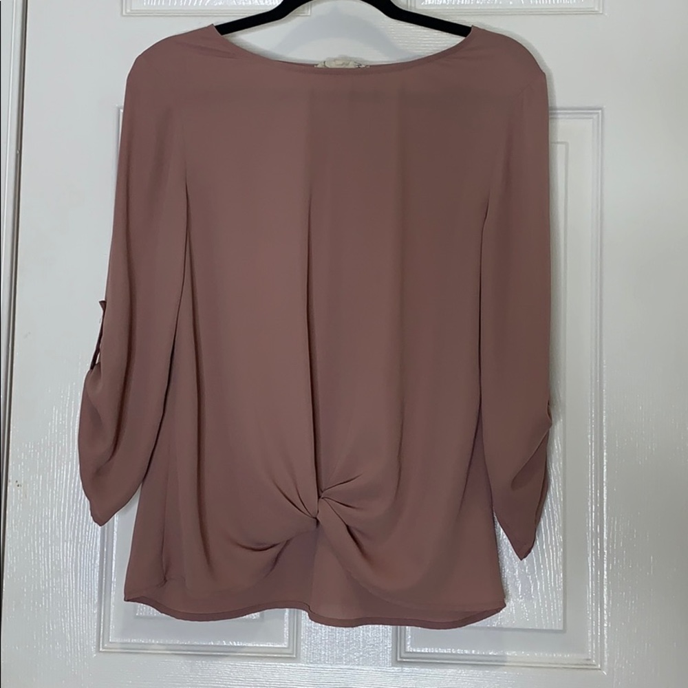 Blush colored blouse